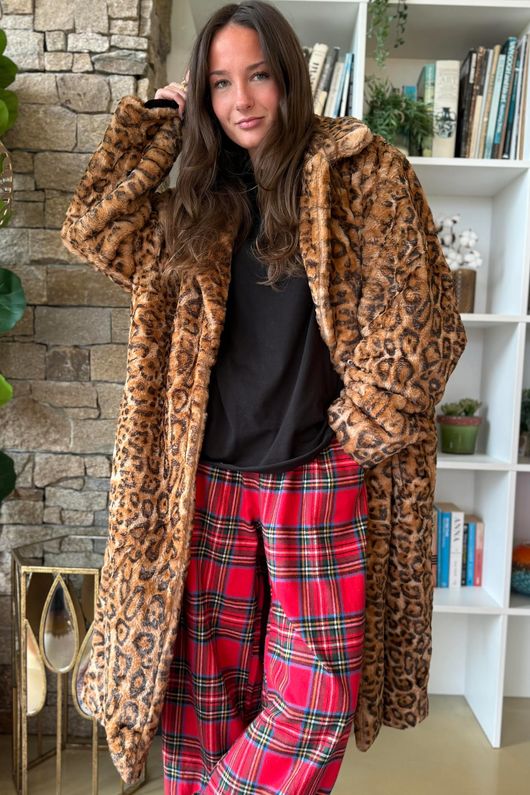 Mara Roar Luxury Faux Fur Long Coat /50=